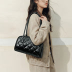 GOLF QUALITY Elegante weiche PU-Leder Boston Tasche für Damen Einzelschulter Umhängetasche Einfarbige Handtasche Sling Umhängetasche