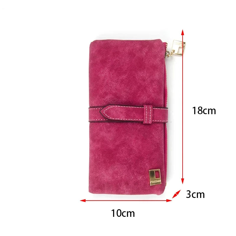 Portefeuille en cuir PU Multi-Compartiments Clutch