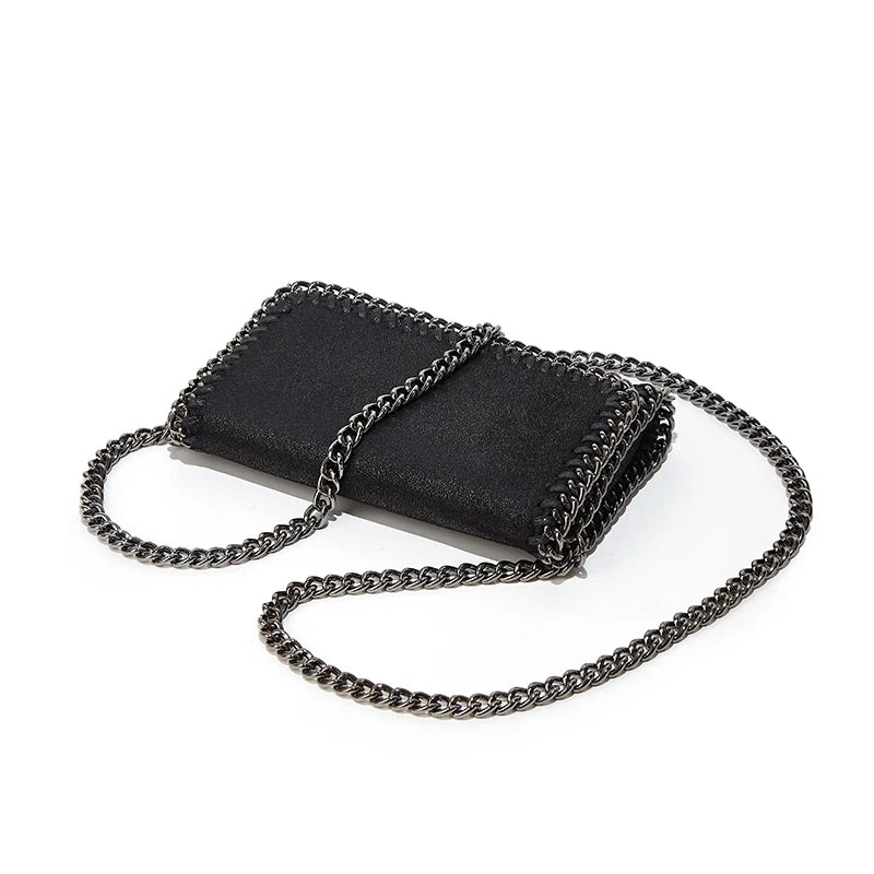 Mini sac bandoulière femme à chaîne – Suède synthétique