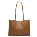 BURMINSA Luxury Genuine Leather Tote Bags For Women Elegant Cowhide Business Commuter Handbags Large Capacity Work Shoulder Bags MYNELIA