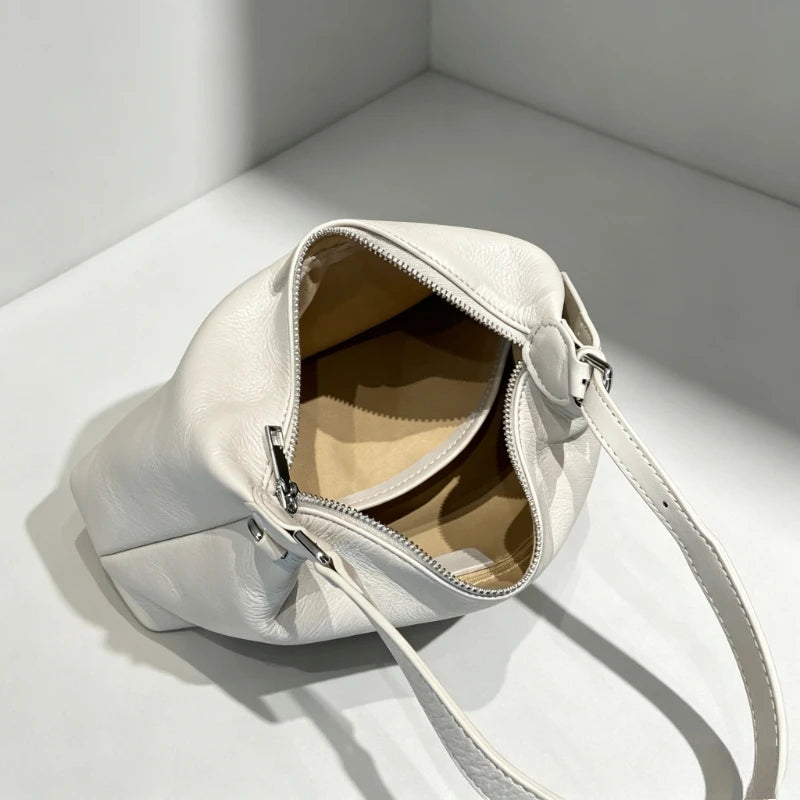 Sac Cuir Première Couche Natural Texture Organique