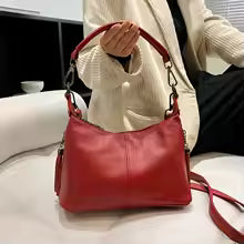 Sac à Main Hobo en Cuir Véritable Vintage – Femme MYNELIA