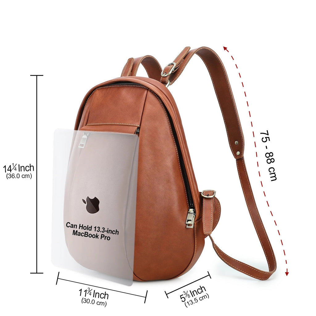 Sac à dos en cuir véritable – Intercalaire Ordinateur