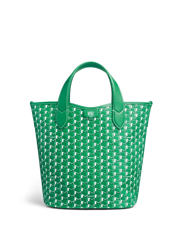 Sac Bucket Canvas Monogramme – Motif géométrique,Coutures contrastées