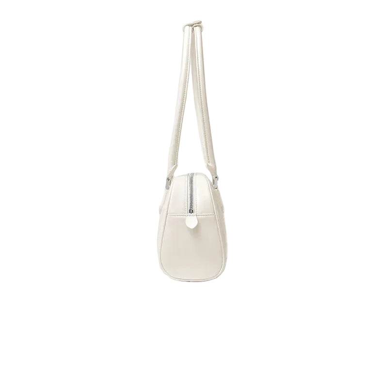 GOLF QUALITY Elegante weiche PU-Leder Boston Tasche für Damen Einzelschulter Umhängetasche Einfarbige Handtasche Sling Umhängetasche
