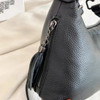 Sac à Main Hobo en Cuir Véritable Vintage – Femme MYNELIA