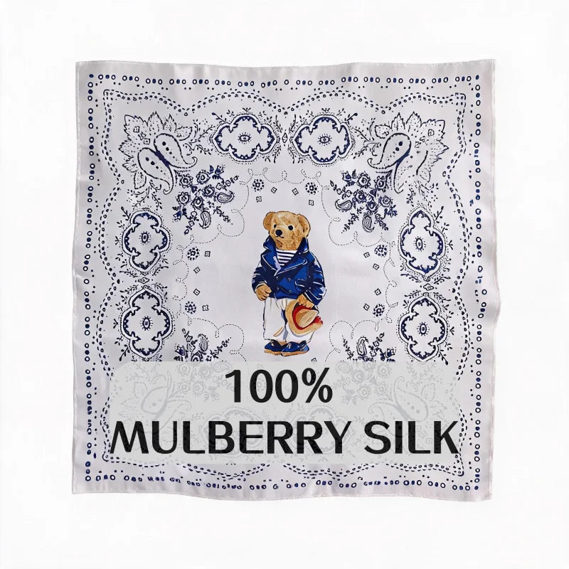 Foulard soie 100% – Motif Paisley rétro