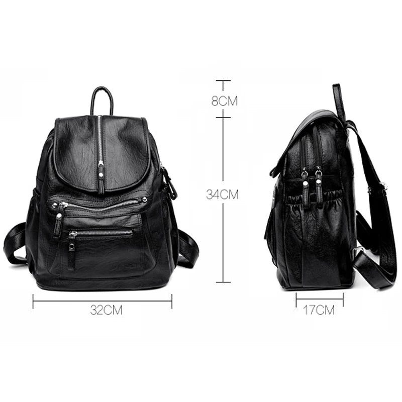 Sac à dos vintage Femme – Simili-Cuir PU Rivets Style Fashion