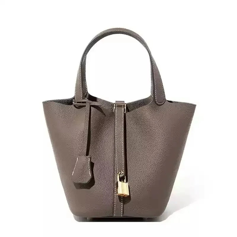 Sac Seau en Cuir Togo – Panier Souple Femme, 22 cm MYNELIA