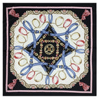 130*130cm 100% Twill Seidenschal Damen Luxus Kettendruck Strandtuch Quadratisches Kopftuch Halstuch Femme Foulard Echarpes Stolen