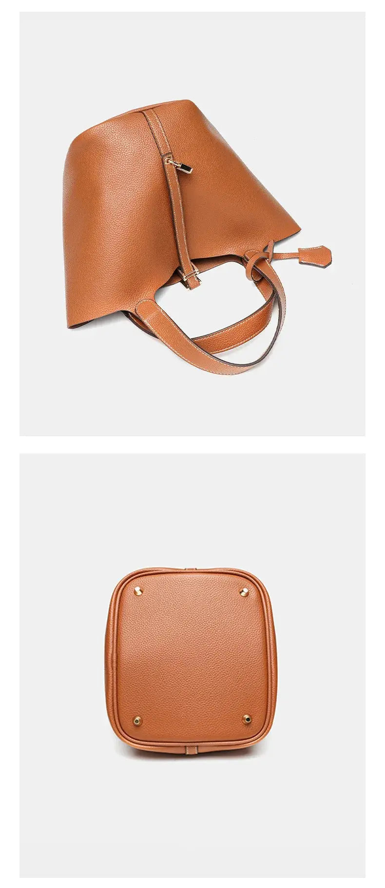 Sac à main fourre-tout en cuir PU – Boucle Dorée MYNELIA