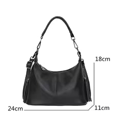 Sac à Main Hobo en Cuir Véritable Vintage – Femme MYNELIA