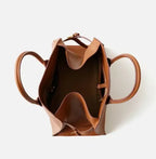 Sac Tote cuir véritable Femme – Style Rétro grande capacité