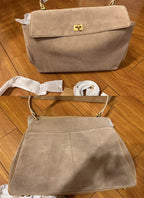 Sac à main tote daim givré femme — Luxe Discret & Grande Capacité MYNELIA