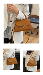 Sac  bandoulière PU Cuir Boucle Cadenas Femme