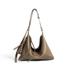 New Ins Chic Designer Large Capacity Commuter Tote First Layer Genuine Cow Leather Women's Handbag Connect with Small Purse MYNELIA