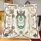 90*90CM Halstuch Vier Jahreszeiten Luxus Quadratische Seidenschals Europa Und Amerika Mode Bandanas Neue Twill-Druck Sonnenschutz Schals