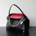 Sac Tote en Cuir  Véritable Appliqués Déco