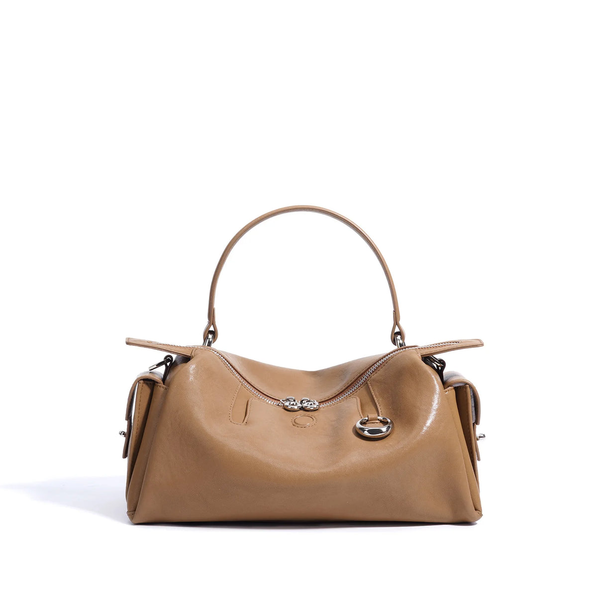 Handtasche aus echtem Leder, neues Nischen-Design 2025, modische Kissen-Tasche aus Rindsleder, einfache Umhängetasche für Damen