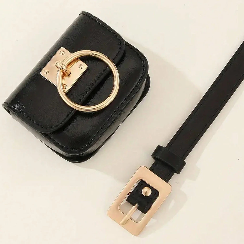 Sac pochette gothique PU – Cœur métal vintage