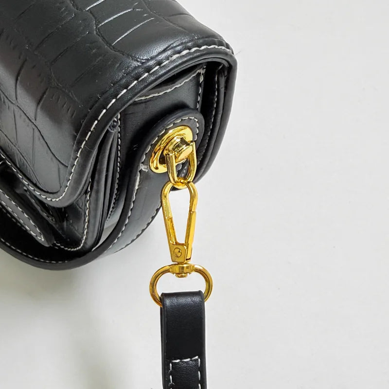 Sac en cuir PU Motif Croco Boucle Magnétique K-Fashion