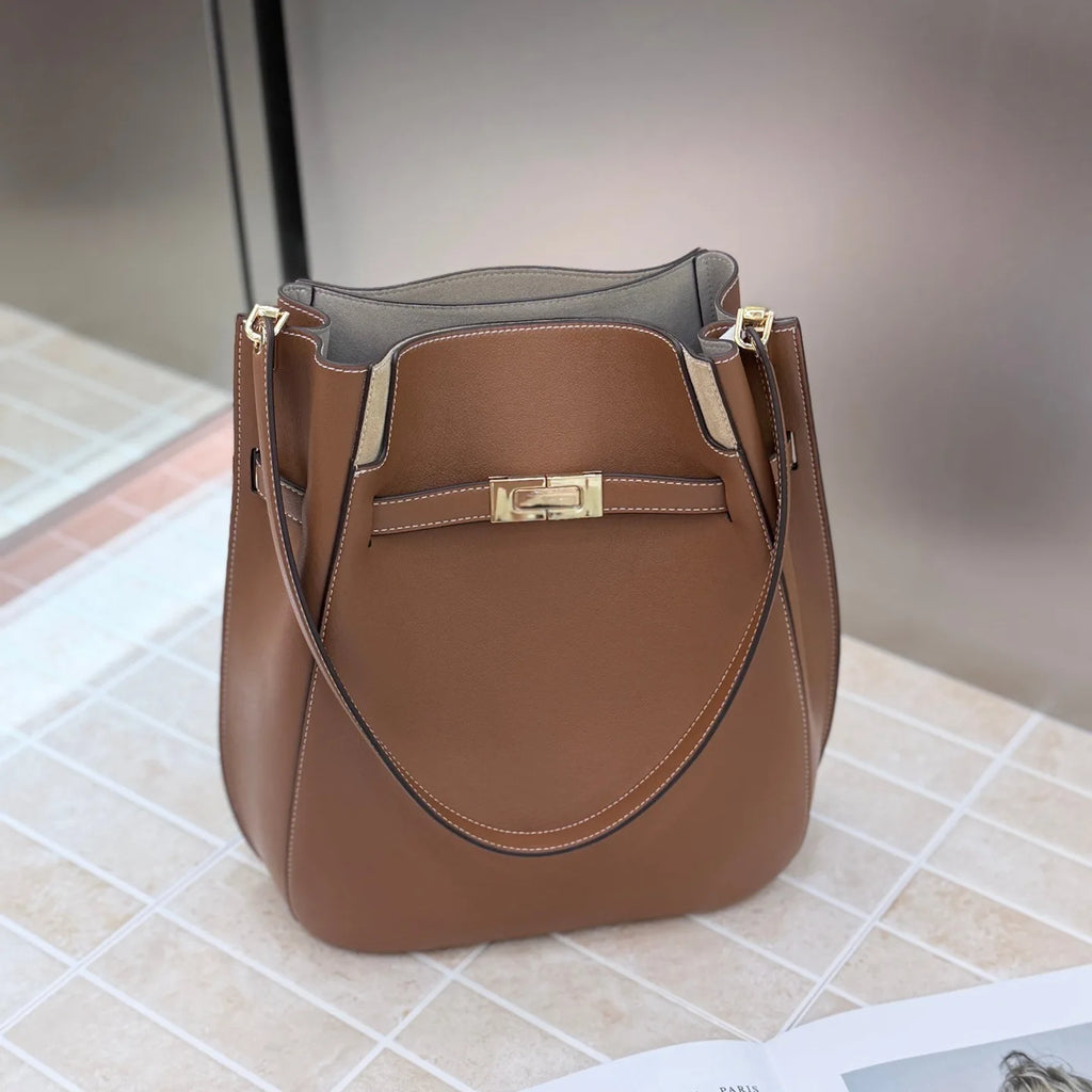 2026 Neue Mode Damen Taschen Luxusmarke Echtes Leder Umhängetaschen Ins Heiße Rindsleder Eimer Taschen Top Qualität Handtaschen