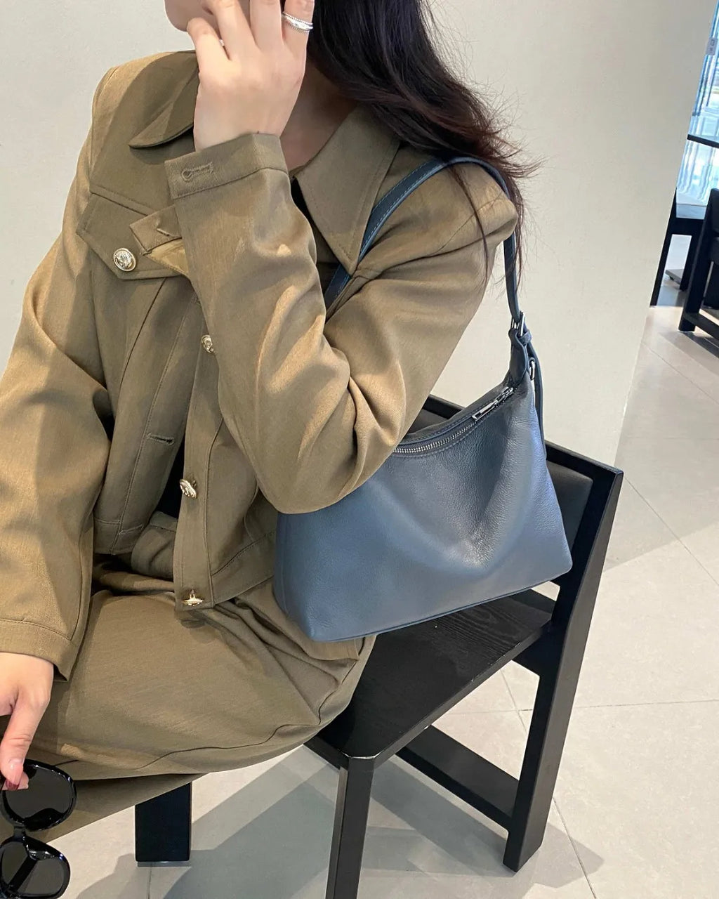 Sac Cuir Première Couche Natural Texture Organique