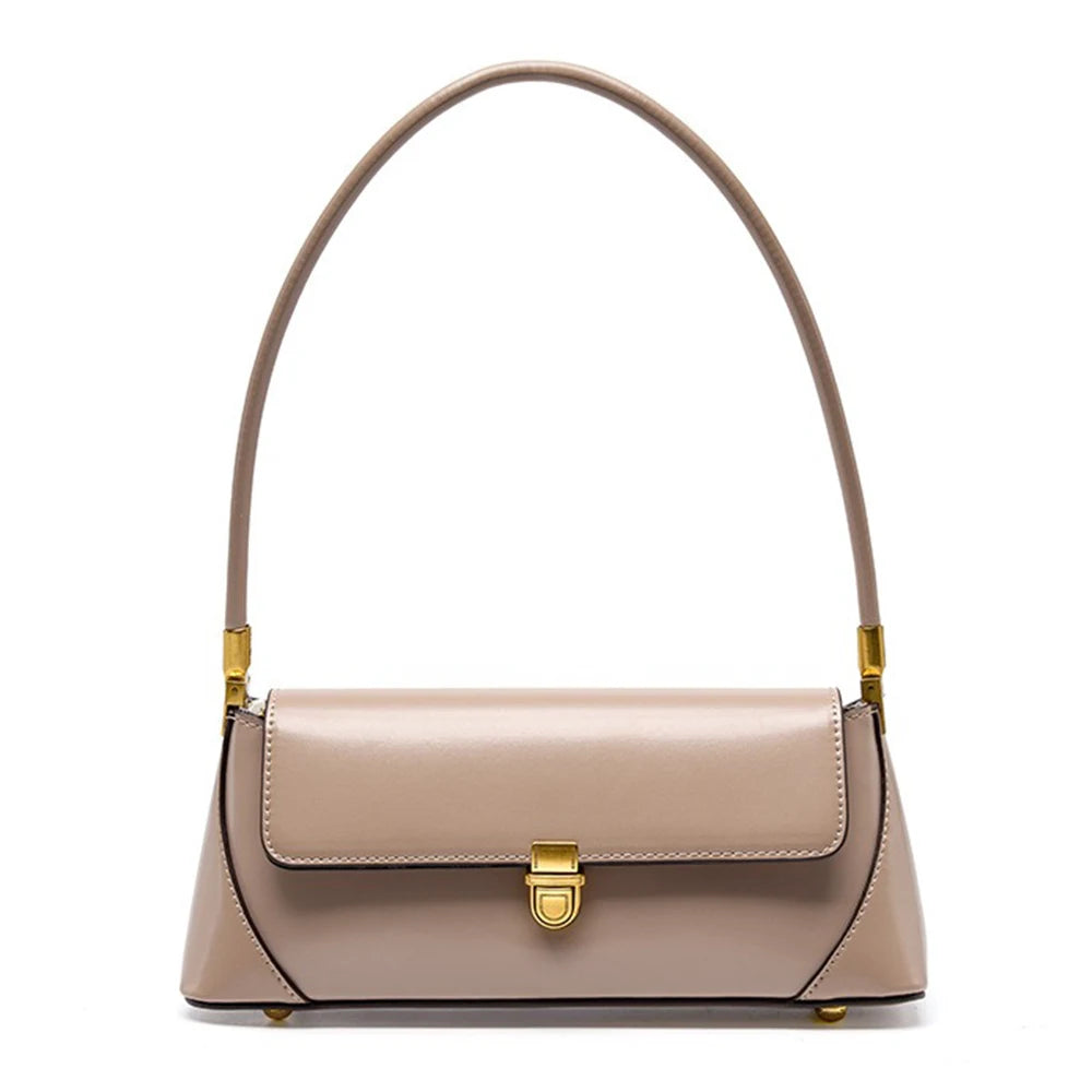 Sac baguette femme en cuir de vachette – 28 × 13 × 9 cm