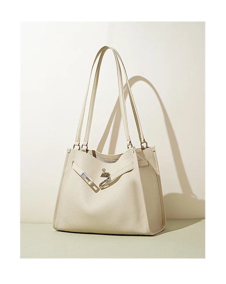 Sac à main Tote Bag Cuir véritable Femme — La Pièce Maîtresse MYNELIA