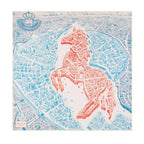 Foulard carré femme en soie imprimée – 90 × 90 cm