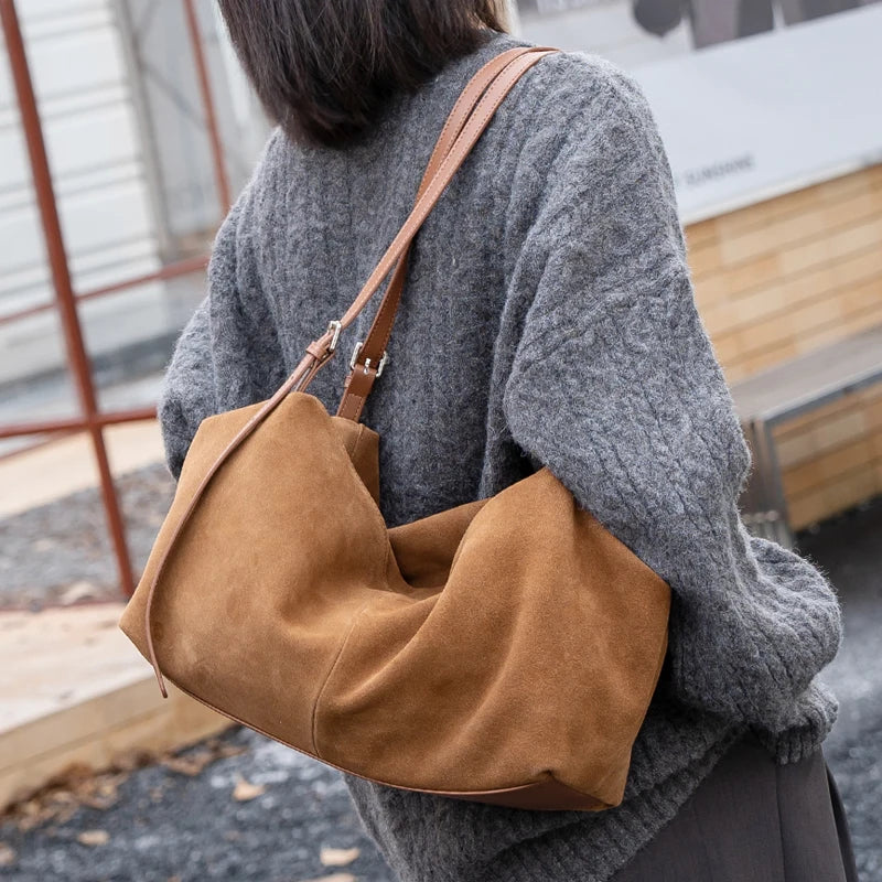 Sac bandoulièere femme en cuir de vache – Style Vintage Casual MYNELIA