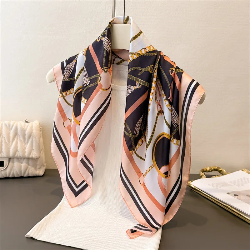Foulard Carré Femme Motif Paisley – 70×70 cm, Doux & Multicolore MYNELIA
