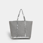 Sac Tote Canvas Sequins Grande Capacité Rétro