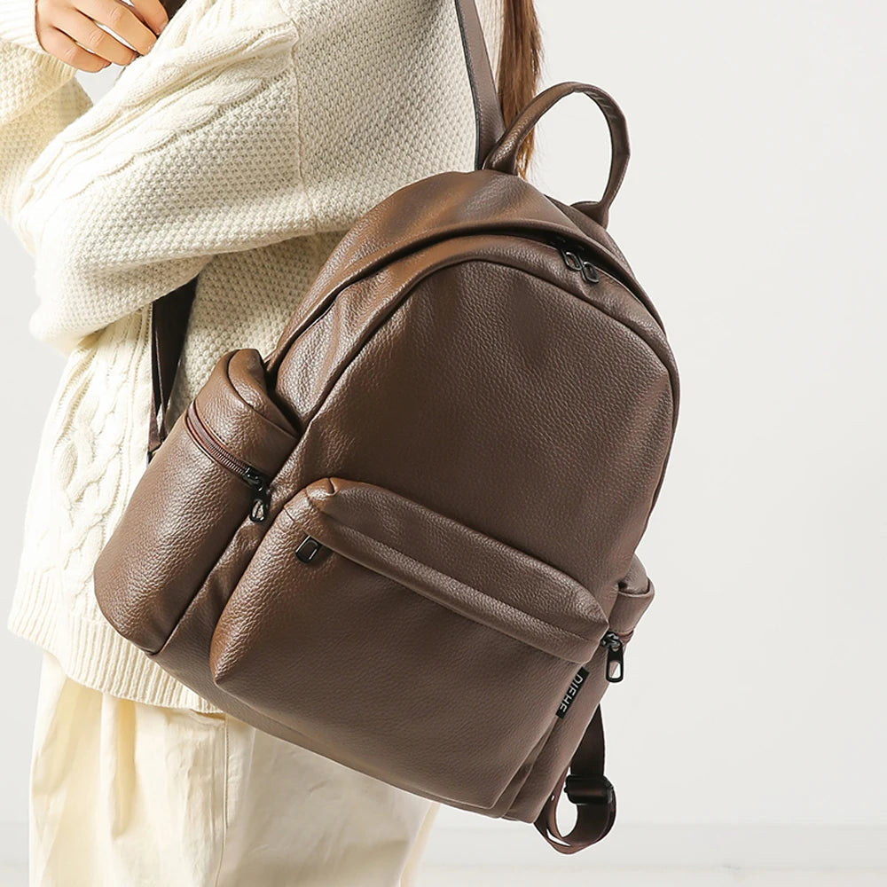 Sac à Dos Femme en Cuir Souple – La Douceur de la Lavande & des Tons Naturels MYNELIA