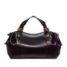 Sac à main en simili cuir souple plissé grande capacité. MYNELIA