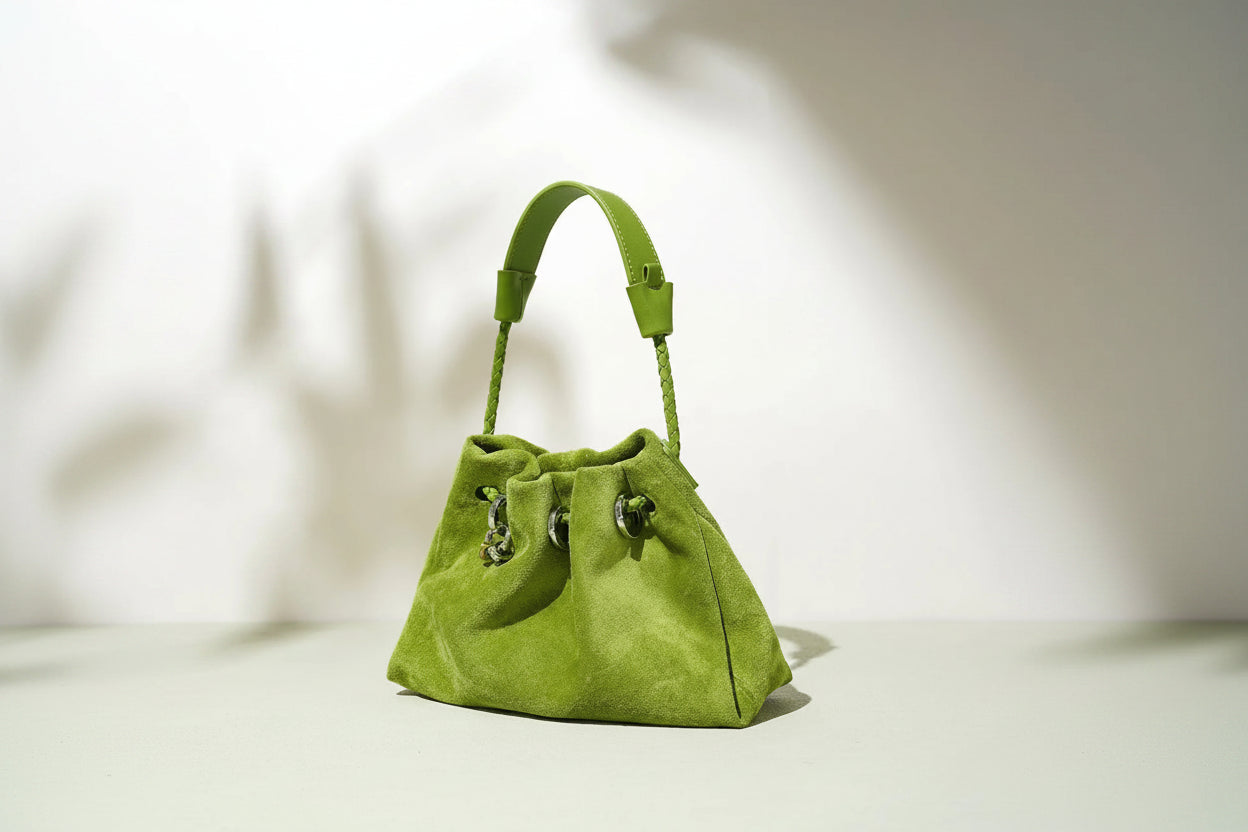Sac bourse daim cuir véritable– Style vintage Bohème MYNELIA