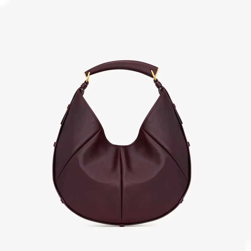 Sac croissant Paille tressée Femme – Bordures Cuir Style Bohème Chic Été & Quotidien
