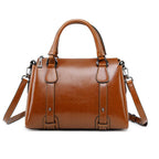 Sac à main en cuir ciré Oil Wax – Fermeture zip, Port multiple