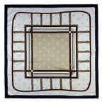 Foulard carré femme en soie imprimée – 90 × 90 cm