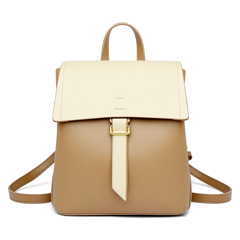 Sac à Dos Cuir PU Femme – Grande Capacité, Anti-Vol & Rivets MYNELIA