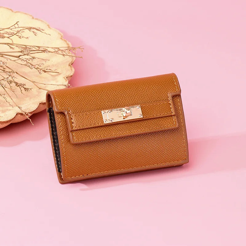 Portefeuille compact accordéon Femme – Anti-Magnétique & Multi-Cartes MYNELIA
