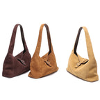 Sac bandoulière cuir suédé – Style Satchel Automne Hiver MYNELIA