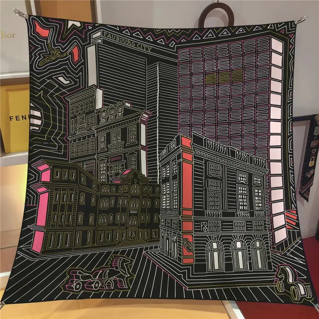 Foulard Twill Imprimé Protection Solaire Ultra Léger Multiport