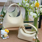 Sac bucket en cuir véritable grain supérieur – Style casual chic