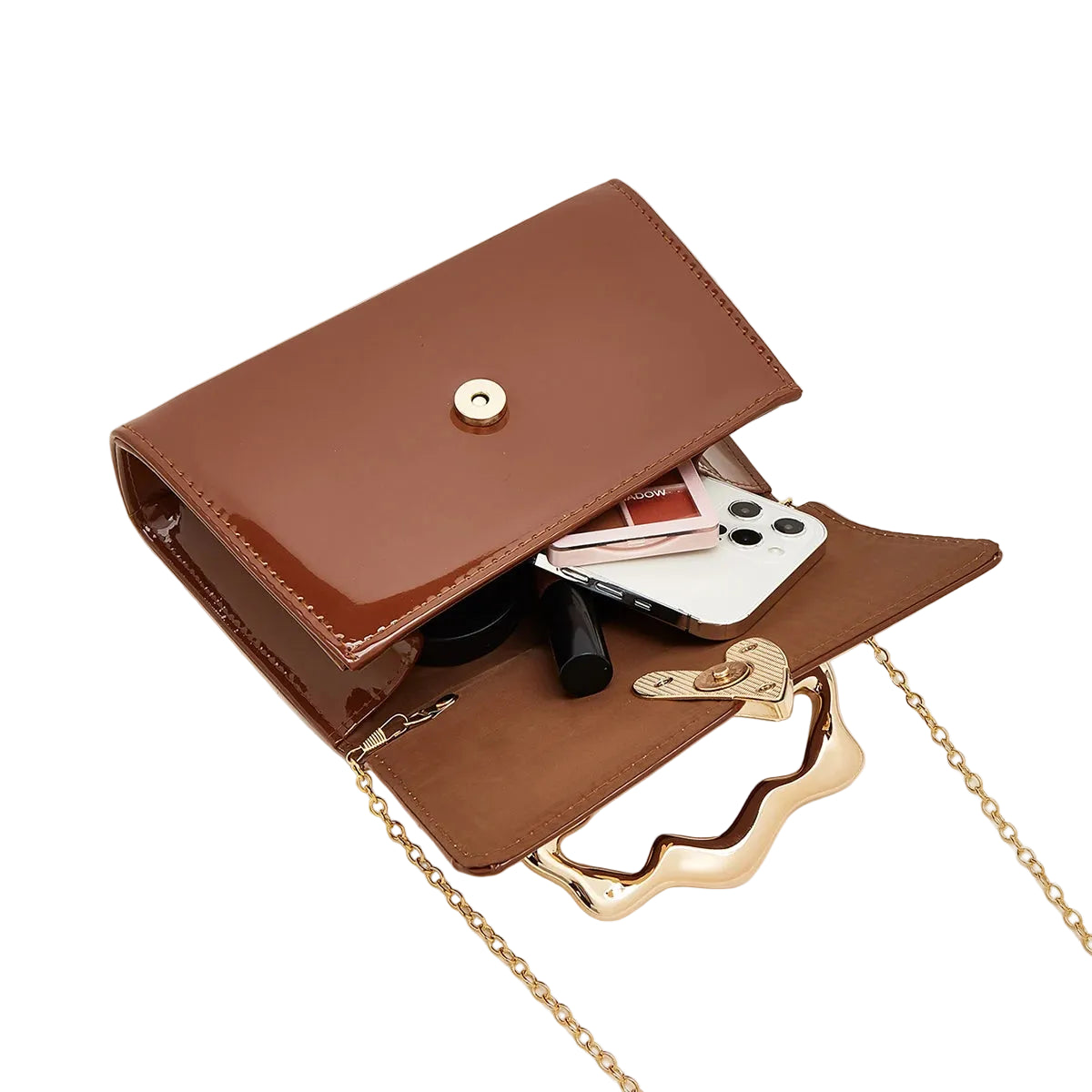 Sac Rectangulaire PU Soirée Croisé Double Usage