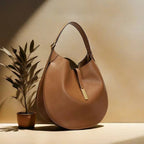 Sac à bandoulière en daim Véritable – Style équestre MYNELIA
