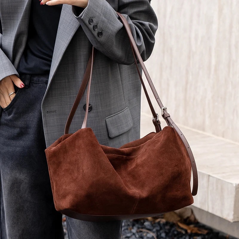 Sac bandoulièere femme en cuir de vache – Style Vintage Casual MYNELIA