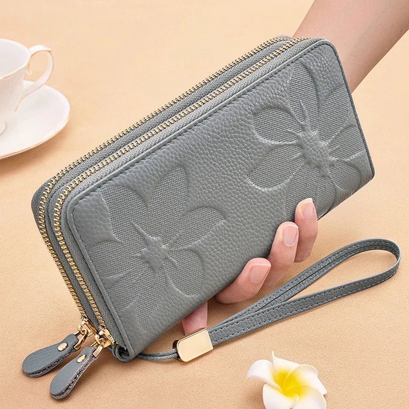 Portefeuille cuir – Double zip & Protection RFID