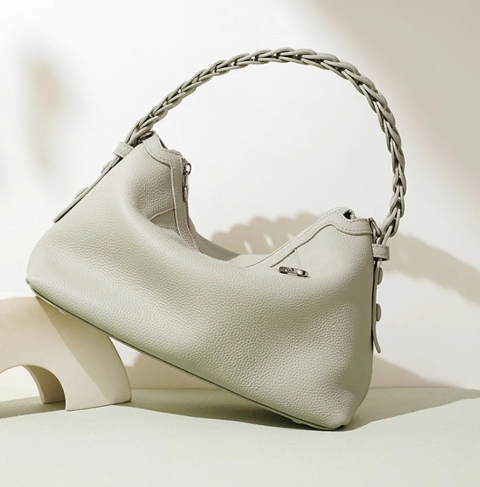 Sac à main cuir vachette femme–Vintage compartimenté Style chic