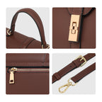 Sac épaule femme en cuir de vachette véritable – Forme rectangulaire